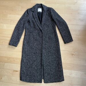 S - Zara Black Tweed Coat